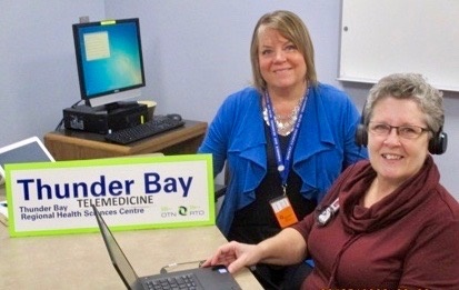OTNFractureLinkJuly2020 Diane Tetley - Telemedicine Support Specialist (left) & Dawn Fortier - Fracture Prevention Coordinator at Thunder Bay Regional Health Sciences Centre